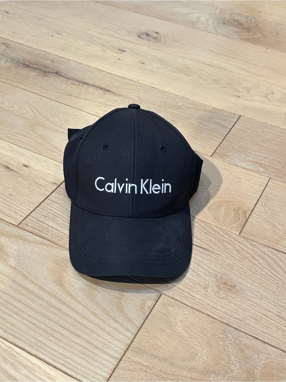 Calvin Klein Black Hat with White Label